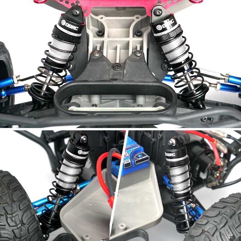 اوغونك مجموعة ممتص الصدمات الزيتية من OGRC لـ 1/10 Traxxas Slash 2WD/4X4 Hoss Rustler 4X4 VXL Bandit Nitro Stampede ترقيات استبدال 5862 (فضي) - Image 2